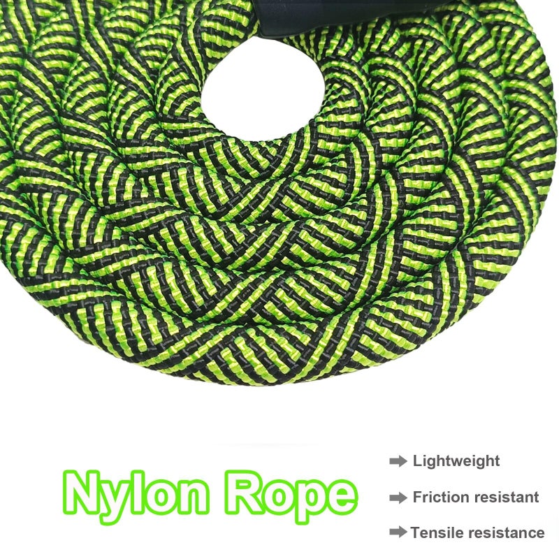 MayPaw Heavy Duty Rope Dog Leash, 6/8/10FT Nylon Pet Leash, Soft Padded Handle Thick Lead Leashes for Large Medium Dogs Walking Training Jogging (Green Black, 1/2" * 6') - Image 3